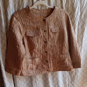 Ruby Rd ,womens size12,short light jacket,light brown